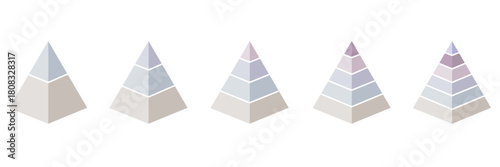 Pyramid icon vector. Simple finance pyramid symbol. Trendy flat ui sign design. Thin linear graphic pictogram for web site, mobile application. Logo illustration. EPS 10. Pyramid infographic templates