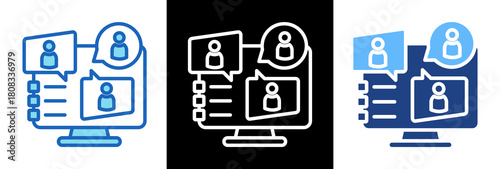 Meeting triple style icon