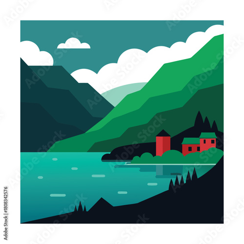 Overcast Landscape Long Shot Photography Scene