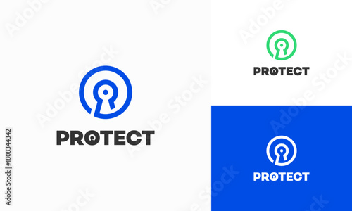Protection logo Security concept, Security Technology logo