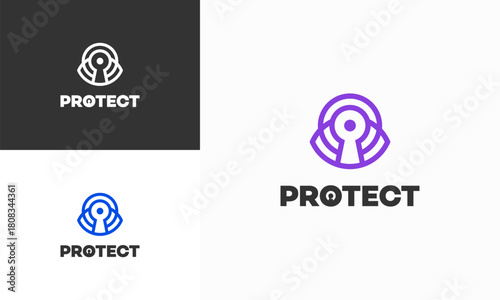 Protection logo Security concept, Security Technology logo