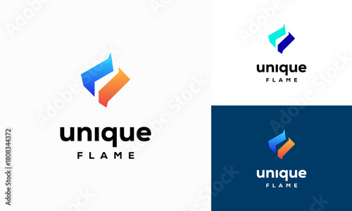 Free Download Unique Fire logo designs concept vector, Fire symbol - GFXLoad