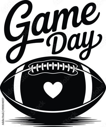 silhouette Game day isolated on