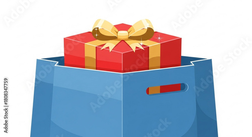 Find the perfect gift shopping bag with present surprise for special occasions celebrations and holidays