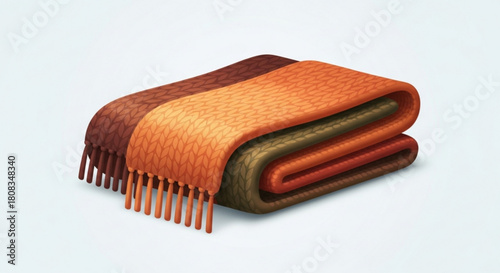 Buy stylish folded fringe scarves online: cozy winter warm knitted scarf for women and men fashion accessory