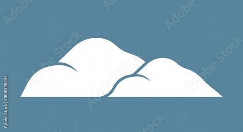 Illustration of white fluffy clouds in the sky for weather forecast and nature related designs and graphics