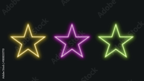 stars light effect  on black background