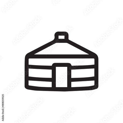 Traditional Nomadic Yurt Dwelling Icon Representing Culture and Travel