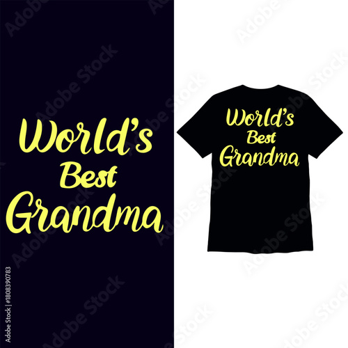World’s Best Grandma Typography Quote Design