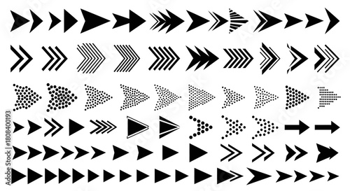 black and white arrows