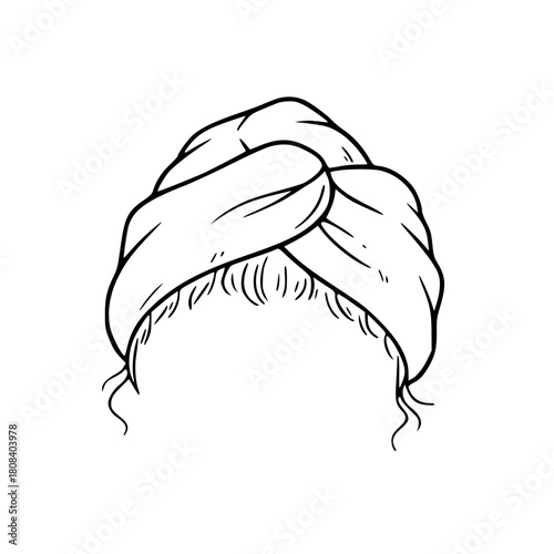 Woman spa hair wrapped in towel