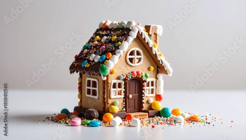 キャンディで飾られたジンジャーブレッドハウス | Gingerbread House Decorated with Colorful Candies
