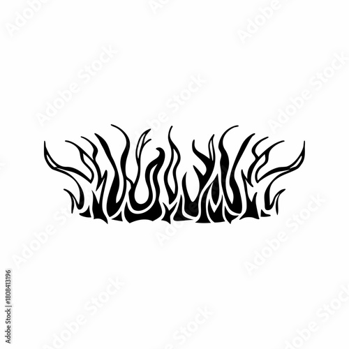 Stylized flames isolated on