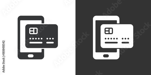 Mobile Card Payment icon. Solid glyph series icon
