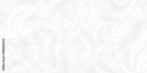white topography map geography relief diagram texture design. Topography white background and black line world map texture design. Lines Topographic contour lines grid map seamless pattern.	
