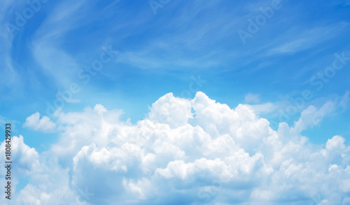  white clouds the blue sky abstract nature background