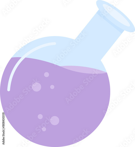 Purple round-bottom flask