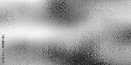 Silver gradient background. Foil paper, glitter effect. Chrome metal grey pattern. Gradation noise texture. Vector abstract illustration for web, card, bg, certificate design