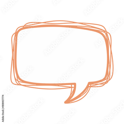 Messy Hand-Drawn Speech Bubble Vector