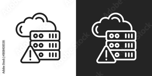 Fault Tolerant Design Icon In Black And White Line Style