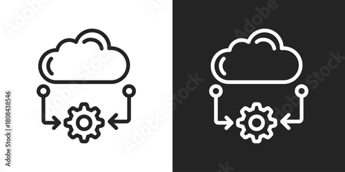 Paas Icon In Black And White Line Style