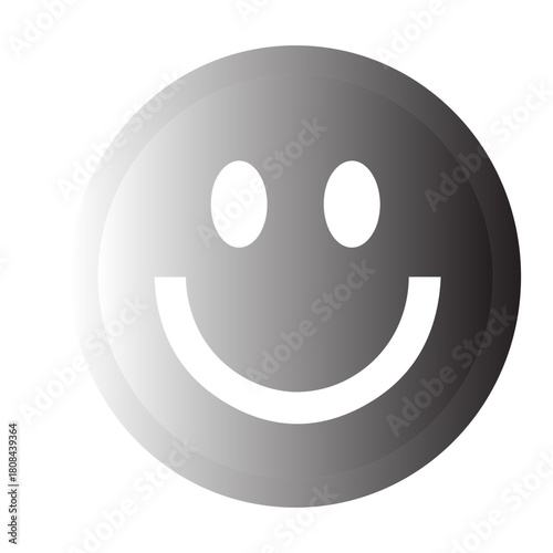 Grayscale Smiley Icon