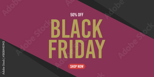 50% off black friday 50%off fifty percent off 50 % off, black, gold, golden, violet, purple, promotion, november, discount, price.