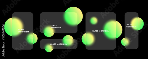 Translucent geometric shapes create a stunning depth effect using glass morphism techniques in modern graphic design.