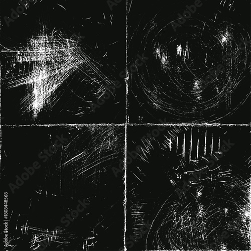 Worn paper texture featuring grain, noise, and scratches creating an aged appearance suitable for backgrounds or design elements.