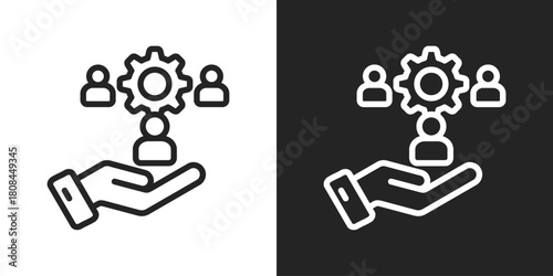 control Icon In Black And White Line Style