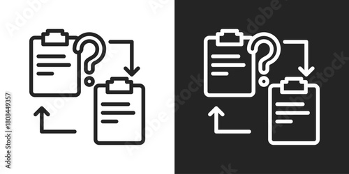hypothesis Icon In Black And White Line Style