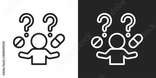 Comparation Icon In Black And White Line Style