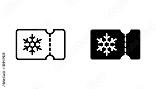 Winter sale icon set, winter discount concept, vector illustration on white background