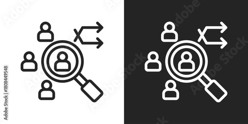 randomize Icon In Black And White Line Style