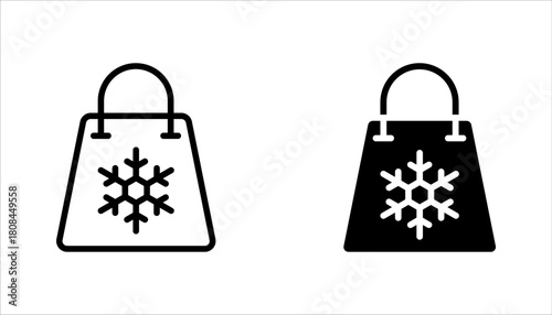 Winter sale icon set, winter discount concept, vector illustration on white background