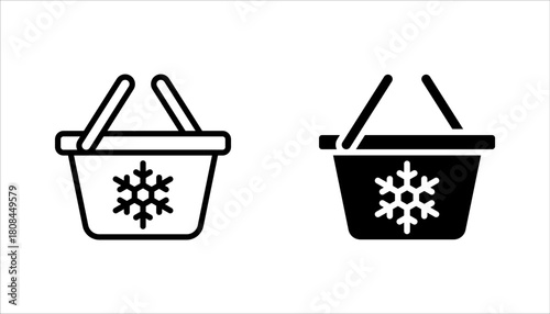 Winter sale icon set, winter discount concept, vector illustration on white background