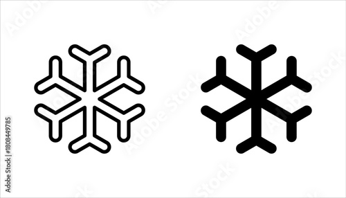 Snowflakes icon set. Snow sign. Snowflakes template. Snowflake winter. vector illustration on white background