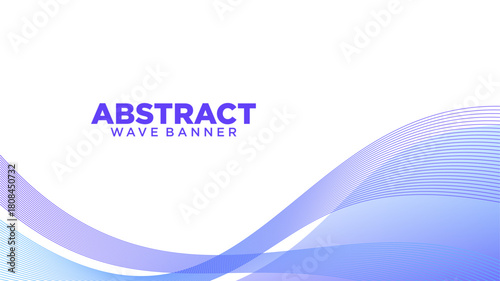 Abstract Gradient Wave Flow Banner Background