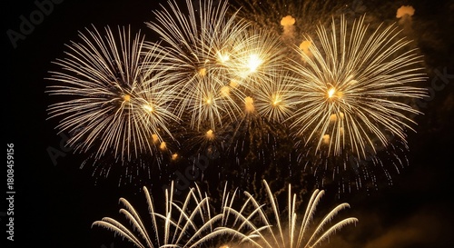 Fireworks display at night