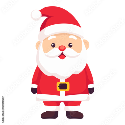 Jolly Santa Claus: An illustration of a cheerful Santa Claus, exuding holiday spirit with a warm smile and a festive outfit. 