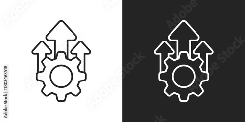 Effective Icon In Black And White Line Style