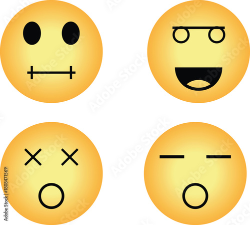 Set of emogy smiley icons,emoji collection. set of yellow face smiles