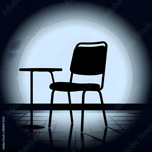 chair on black background