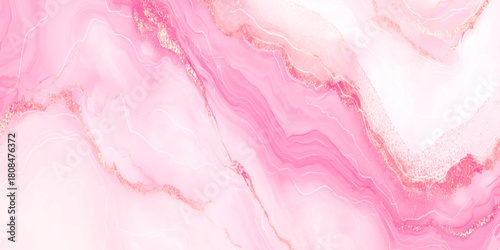 Elegant pink alcohol ink texture background luxurious fluid art with metallic gold shimmer veins abstract marble blush tone wallpaper and warm aesthetic.