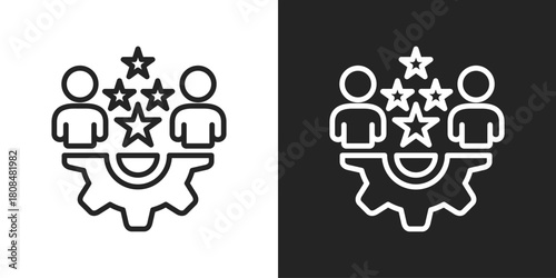 Professionalism Icon In Black And White Line Style