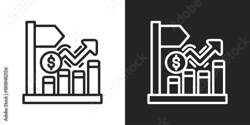 Ipo Icon In Black And White Line Style