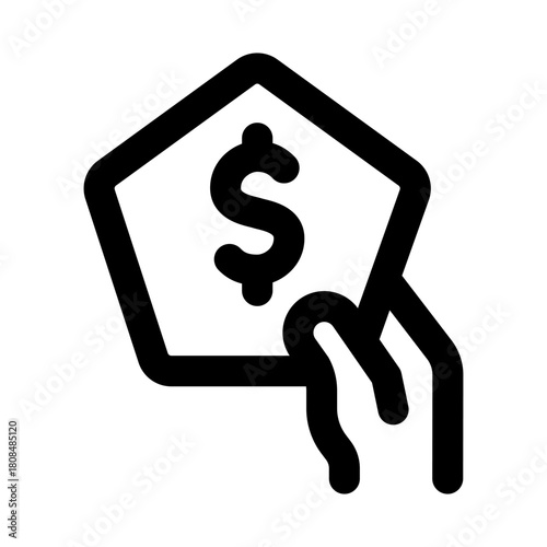 Save money icon. Modern line icon design with professional minimal vector styling crafted for finance, savings, budgeting, investment, and wealth concepts