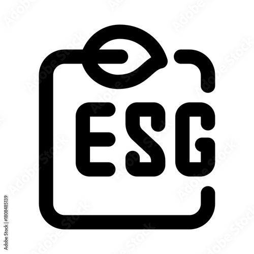 ESG icon. Modern line icon design with professional minimal vector styling crafted for environmental, social, and governance responsibility and sustainability concepts