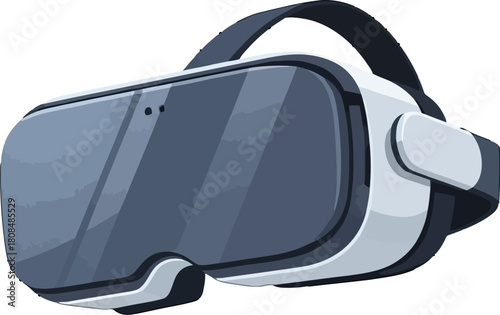 Stylized illustration of a virtual reality headset for digital immersion