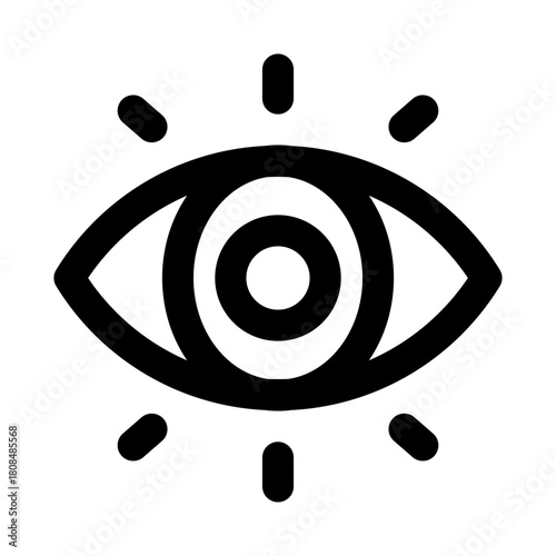 Eye icon. Modern line icon design with professional minimal vector styling crafted for vision, observation, monitoring, awareness, and perception concepts